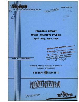Fueled graphite studies progress report, April--June 1964