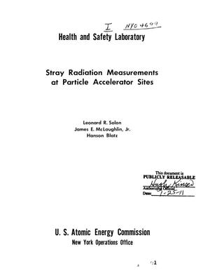 Stray Radiation Measurements at Particle Accelerator Sites