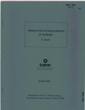Transmission electron microscopy of plutonium