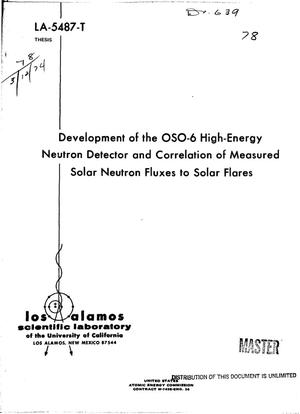 Development of the OSO-6 high-energy neutron detector and correlation of measured solar neutron fluxes to solar flares