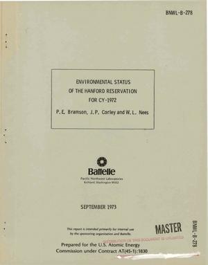 Environmental status of the Hanford Reservation for CY-1972