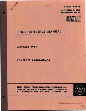 PDQ-7 Reference Manual.