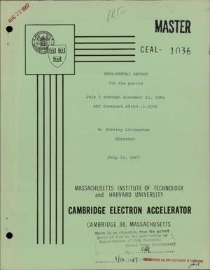 SEMI-ANNUAL REPORT FOR THE PERIOD JULY 1--DECEMBER 31, 1966.