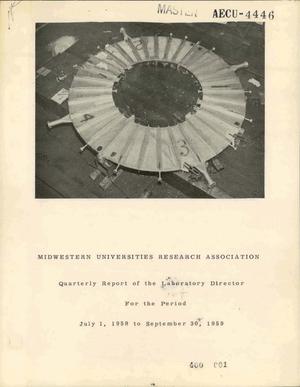 QUARTERLY REPORT OF THE LABORATORY DIRECTOR FOR THE PERIOD JULY 1, 1959 TO SEPTEMBER 30, 1959