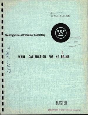 WANL calibration for XE-2