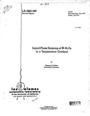 Liquid phase sintering of W--Ni--Fe