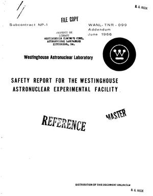 Safety report for the Westinghouse Astronuclear Experimental Facility