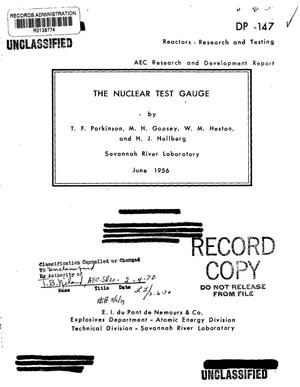 The Nuclear Test Gauge