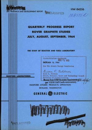 Rover graphite studies. Quarterly progress report, July--September 1964