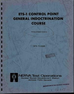 ETS-1 control point general indoctrination course. Volume II