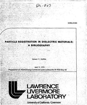Particle registration in dielectric materials: a bibliography