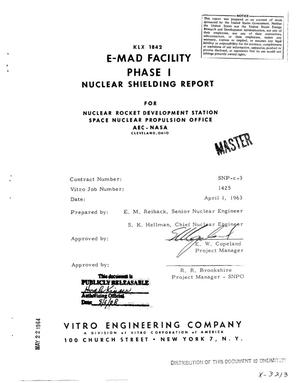 E-MAD facility. Phase I. Nuclear shielding report