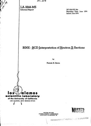 BINX: BCD Interpretation of Neutron X-sections