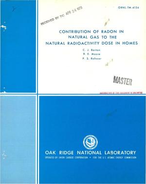 Contribution of radon in natural gas to the natural radioactivity dose in homes