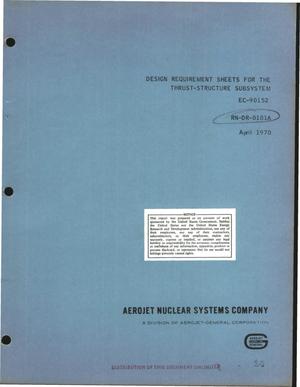 Design Requirement Sheets for the Thrust-Structure Subsystem, EC 90152