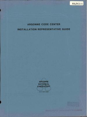 Argonne Code Center installation representative guide