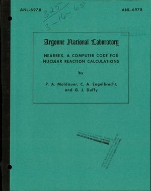 NEARREX, A COMPUTER CODE FOR NUCLEAR REACTION CALCULATIONS