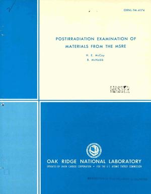 Postirradiation examination of materials from the MSRE
