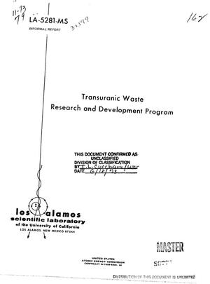 Transuranic Waste Research and Development Program