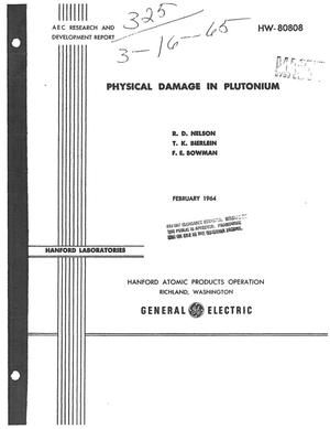 Physical Damage in Plutonium