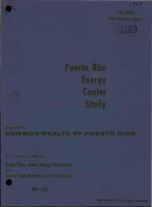 PUERTO RICO ENERGY CENTER STUDY. SITE SELECTION SUPPLEMENT.