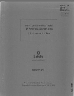 Use of Hanford waste ponds by waterfowl and other birds