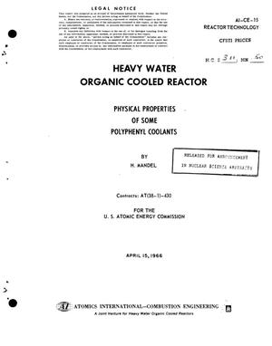 HEAVY WATER ORGANIC COOLED REACTOR. PHYSICAL PROPERTIES OF SOME POLYPHENYL COOLANTS