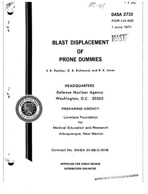 Blast Displacement of Prone Dummies.