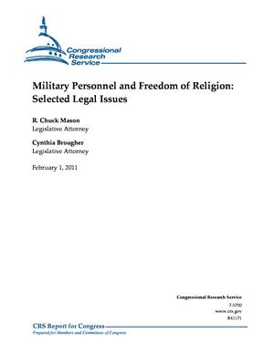 Military Personnel and Freedom of Religion: Selected Legal Issues