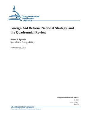 Foreign Aid Reform, National Strategy, and the Quadrennial Review
