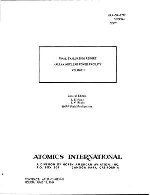 FINAL EVALUATION REPORT-HALLAM NUCLEAR POWER FACILITY. VOLUME II