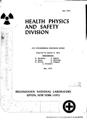 Primary view of object titled '1972 environmental monitoring report'.