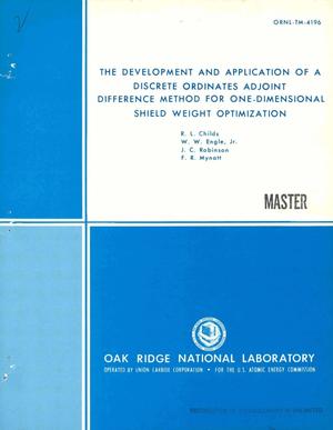 Development and application of a discrete ordinates adjoint difference method for one-dimensional shield weight optimization