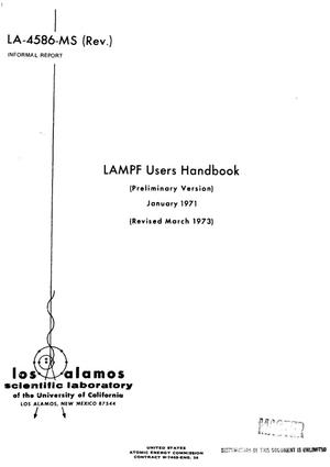 LAMPF users handbook (preliminary version)