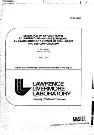 Generation of Rayleigh waves by underground of nuclear explosions: an examination of the effect of spall impact and site configuration