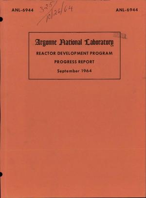 REACTOR DEVELOPMENT PROGRAM. Progress Report, September 1964
