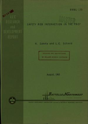 SAFETY ROD INTERACTION IN THE PRCF