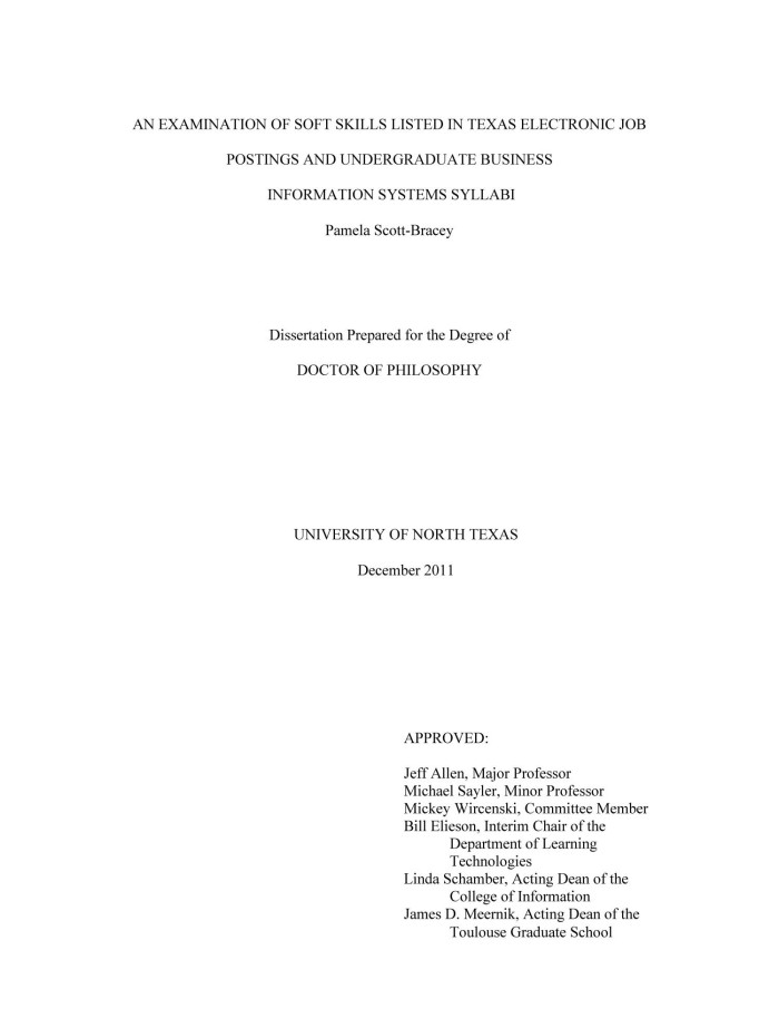 Dissertation examples business information systems