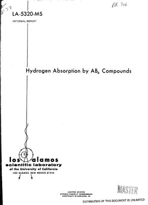 Hydrogen absorption by AB$sub 5$ compounds