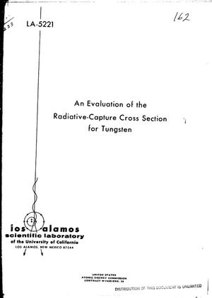 Evaluation of the radiative-capture cross section for tungsten