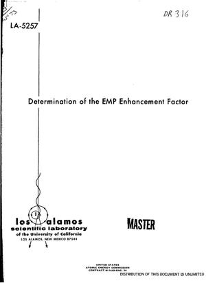 Determination of the EMP enhancement factor