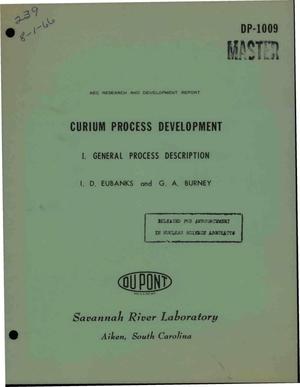 Curium Process Development. I. General Process Description.