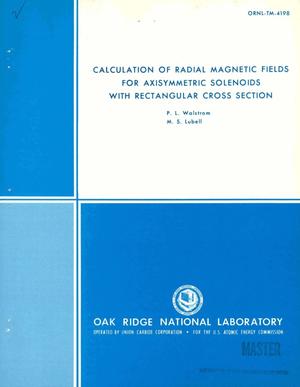 Calculation of radial magnetic fields for axisymmetric solenoids with rectangular cross section