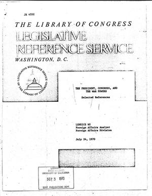 Legislative Reference Service (Publisher)