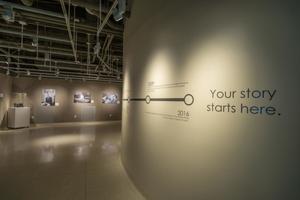 ["Your story starts here" A Century of Excellence exhibit]