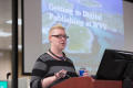 Photograph: [Cheryl Ball giving a Lecture on Digital Publishing]