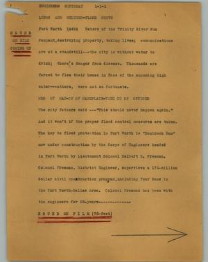Primary view of object titled '[News Script: Engineers Birthday]'.