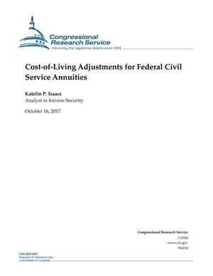 Cost-Of-Living Adjustments for Federal Civil Service Annuities