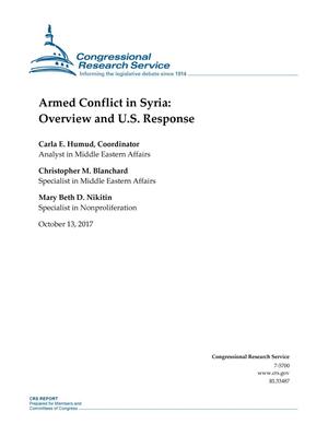 Primary view of object titled 'Armed Conflict in Syria: Overview and U.S. Response'.