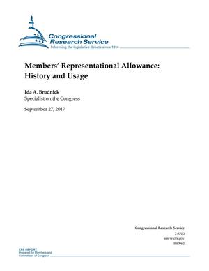 Members Representational Allowance: History and Usage